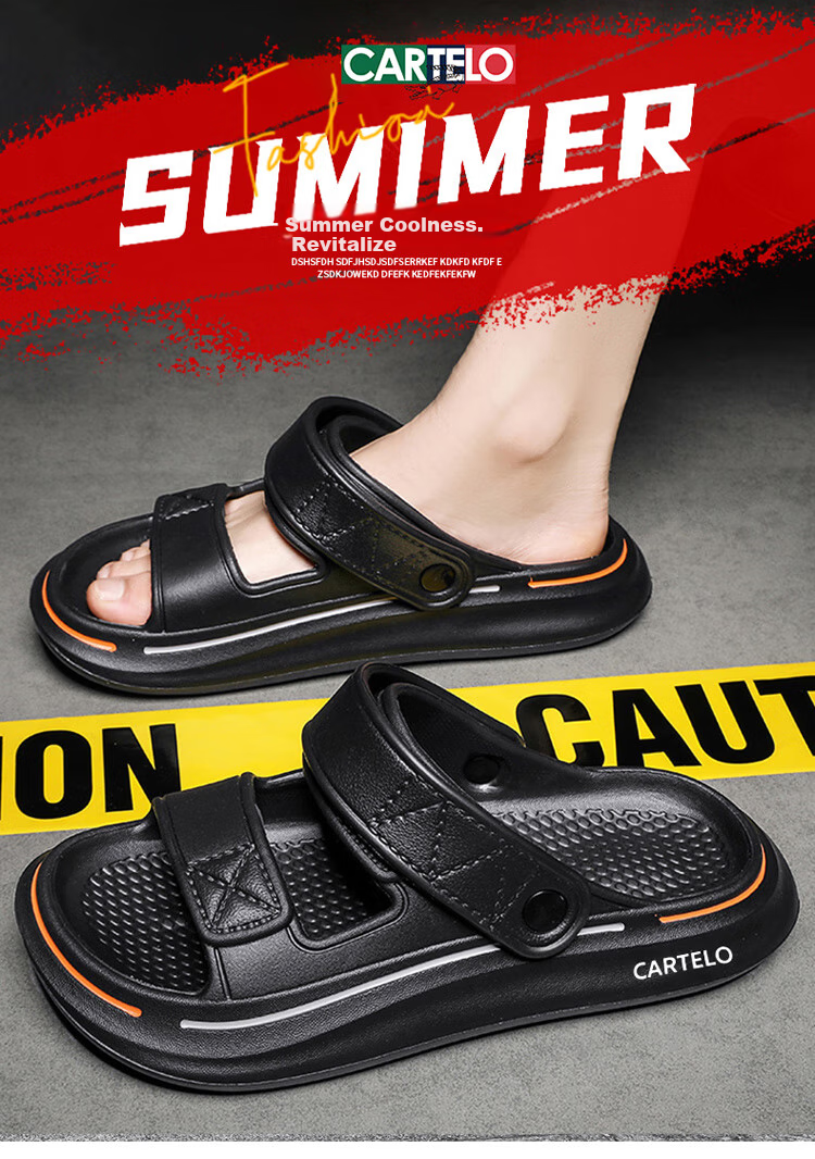 CARTELO Men's Sandals, Summer Soft-Soled Trendy Casual Dual-Use Slippers, Men's Outdoor Beach Sandals 1