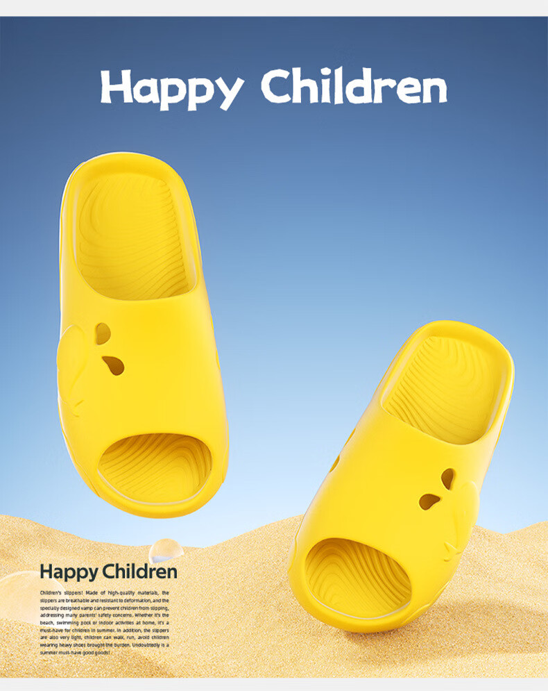 GUOLUOFEI Non-Slip Children's Slippers Summer Boys and Girls Cartoon Bathroom Bathing Sandals Pink Size 31-32 16