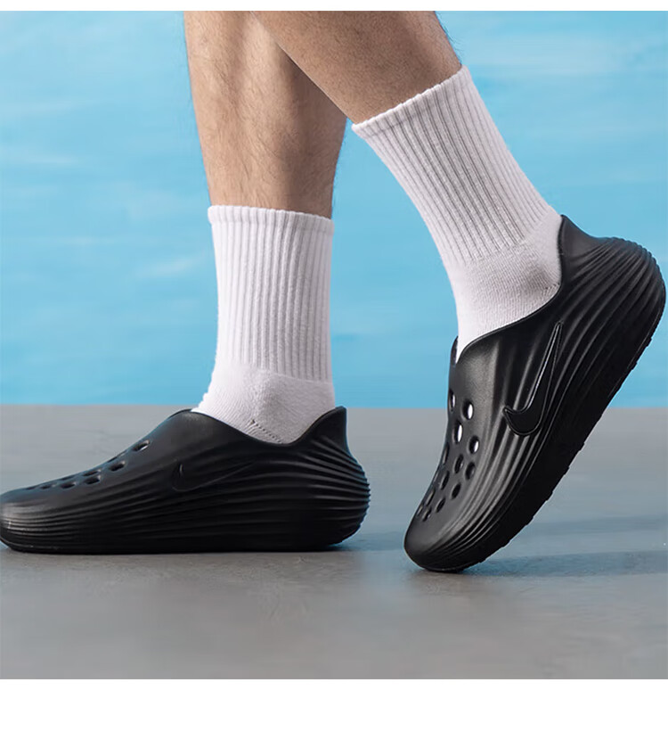 NIKE Men's Slippers Clogs REJUVEN8 Sports Shoes HV5060-001 Black/Grey 42.5 2