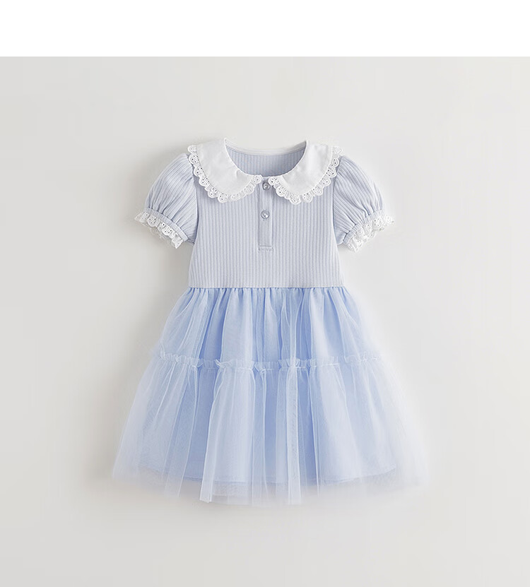 MARC&JANIE Girls' Dreamy Sweet Spliced Tulle Dress, Baby Summer Dress, 550758 6
