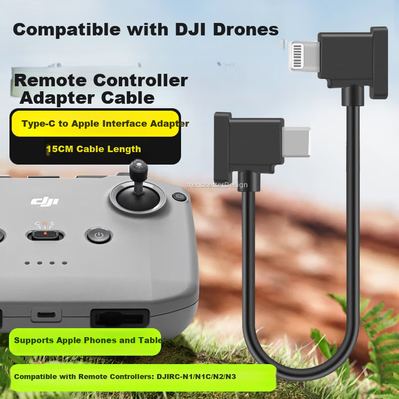 Trendsetter Compatible with DJI Drone Remote Controller Cable Adapter for Mavic 3/Air 3/2/2S/Mini 4k/2/3/4pro Drone Accessories Data Cable