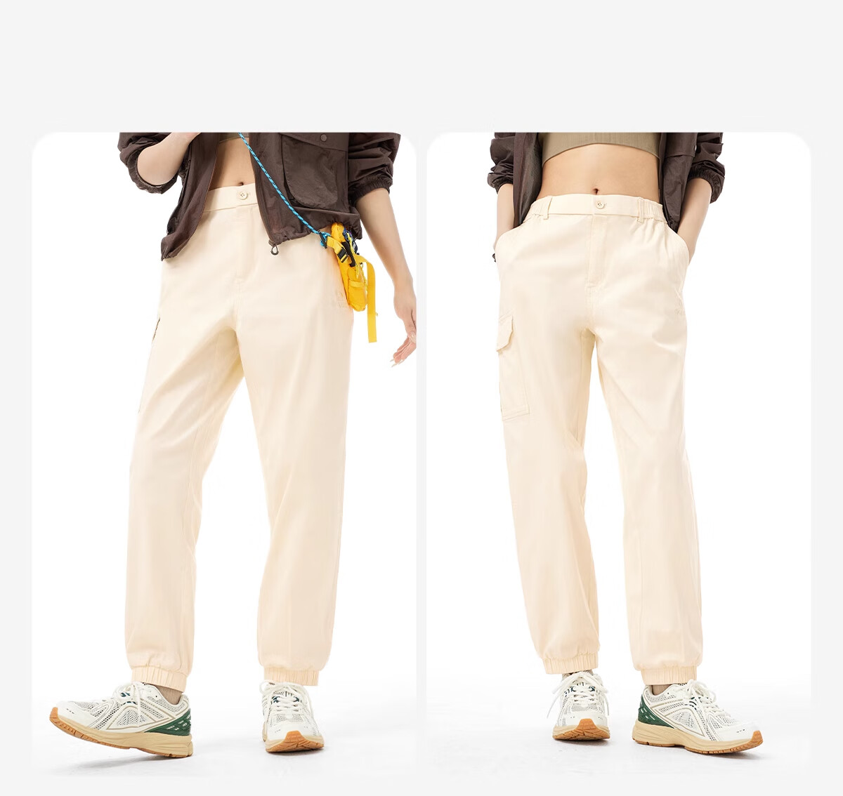 CAMEL Outdoor Casual Pants Men Spring Summer Jogger Cargo Pants Breathable Sweat-Absorbing Lightweight Durable Hiking Mountaineering Pants Women S 18