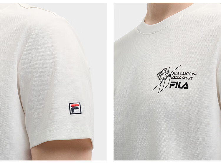 FILA Official Men's Short Sleeve T-Shirt 2026 Summer Casual Sports Basic Tee 10