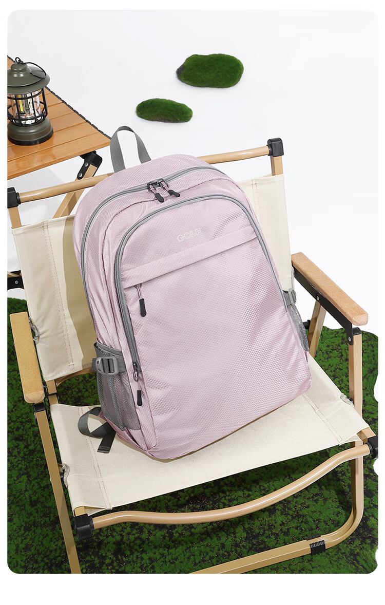GOLF Foldable Backpack for Men And Women, Water-Resistant Outdoor Travel Sports Bag, Lightweight Student Schoolbag 12
