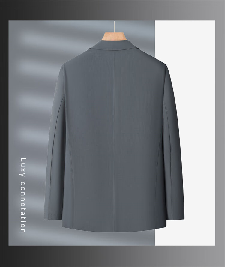 TUCANO Men's Summer Ice Silk Cooling Italian Style Single-Breasted Suit Jacket Business Sun Protection Breathable Gray M 13