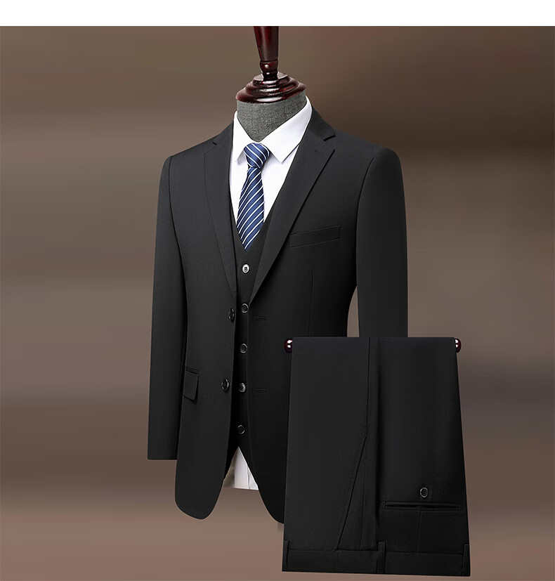 Hodo Men's Slim Fit Business Suit Set Groom Wedding Tuxedo Formal Attire 6