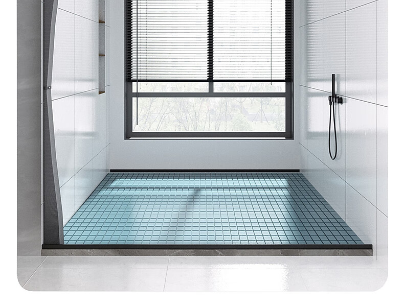 Mercury Home Textiles Mold-Resistant Bathroom Shower Curtain Foldable Magnetic Partition High-Grade Waterproof Shower Curtain Dry-Wet Separation Single Panel 7