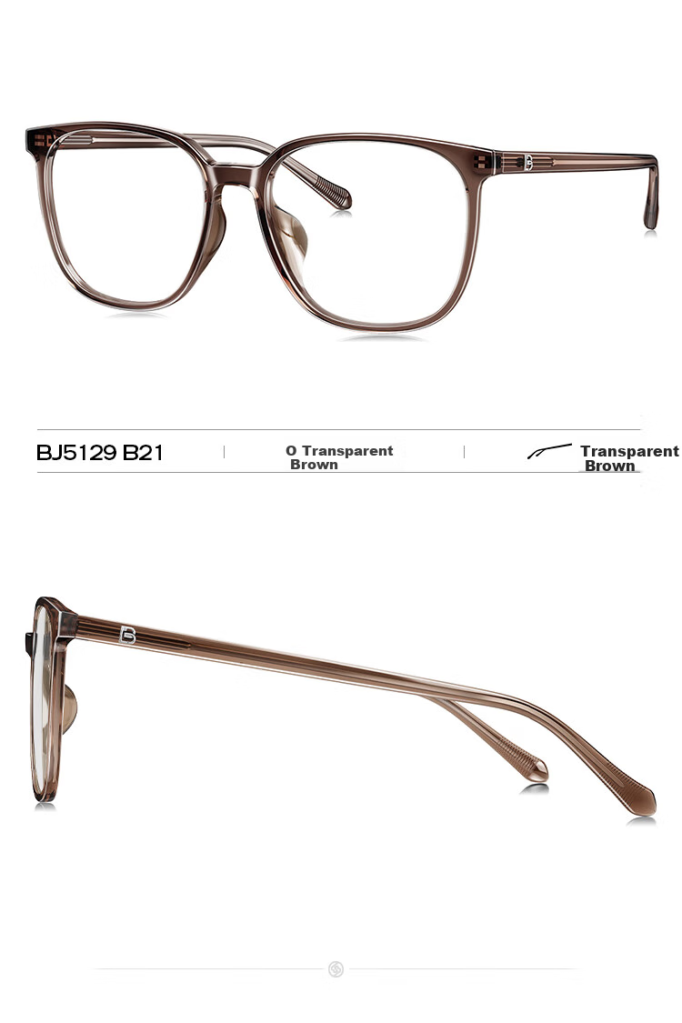 BOLON Eyeglasses, Trendy Face-Slimming Large Frame Optical Myopia Glasses for Men And Women, Lightweight BJ5129B12 7
