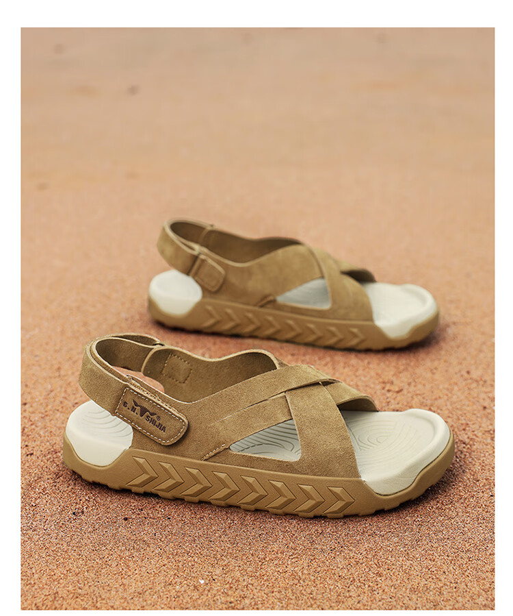 G.N.Shi Jia Men's Sandals, 2026 New Summer Style, Breathable Beach Shoes for Outdoor Wear, Casual Retro Versatile Roman Sandals 10
