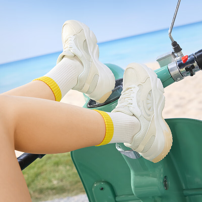 361° Women's Sneakers, Luguang Spring And Summer Mesh Breathable Casual Versatile Thick-Soled Dad Shoes 682526765-1