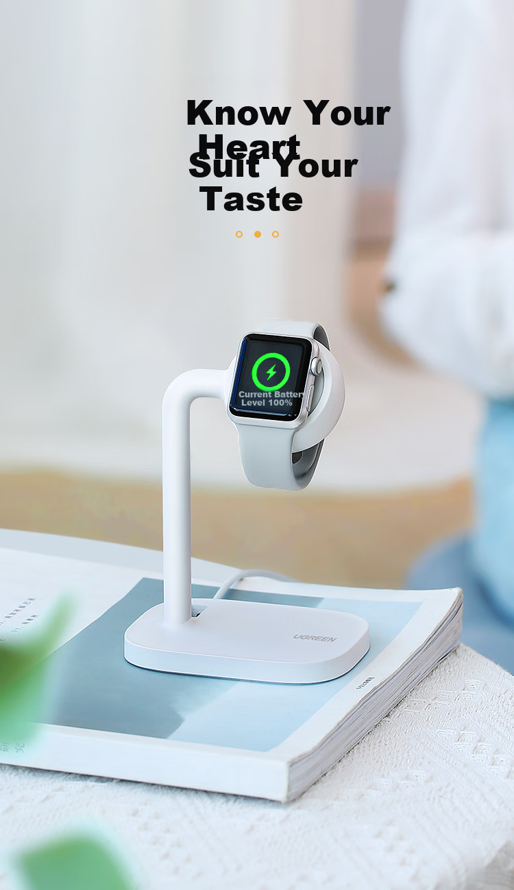 UGREEN Watch Charging Stand, Compatible with IWatch And Apple Series, for Apple Watch 3/4/5/6/7/8/S9/S10/S11, Desktop Wireless Charging Dock 13