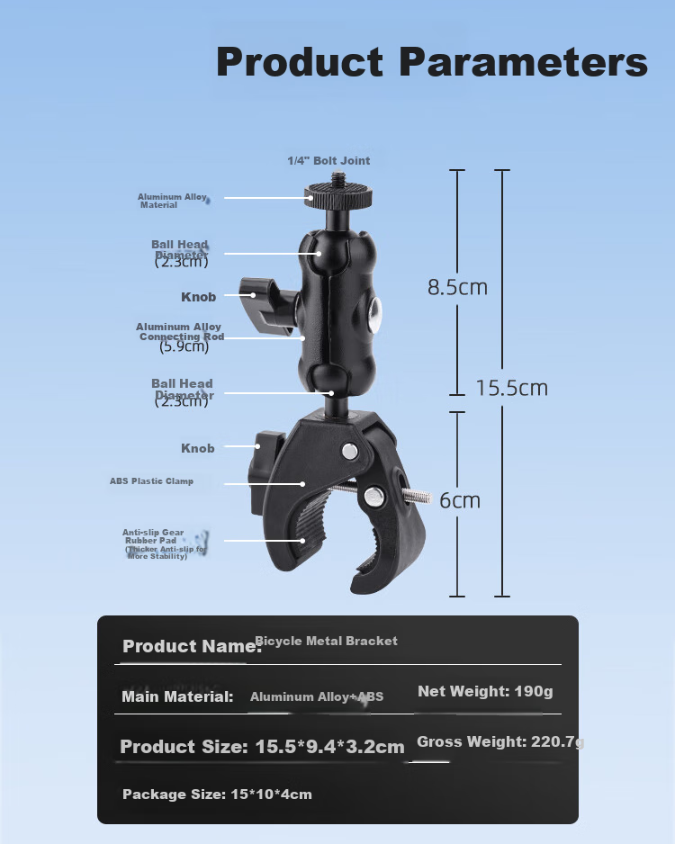 Earlymen Metal O-Ring Mount for Action Cameras, Compatible with DJI Action 5 Pro/Insta360 Ace Pro 2/Go 3s/Gopro 13 And Other Universal Cycling Mounts And Motorcycle Mounts 2