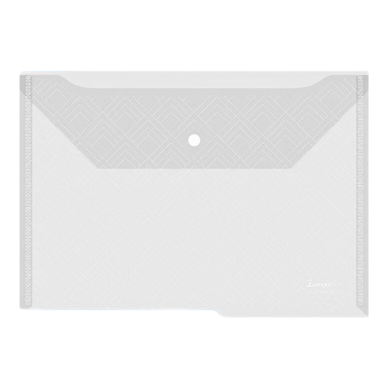 GuangBo (GuangBo), Pack of 10, A4 Button Closure, Thick Transparent Waterproof File Folder, Exam Paper Storage, Subject Classification Document Bag, Office Supplies, A6399