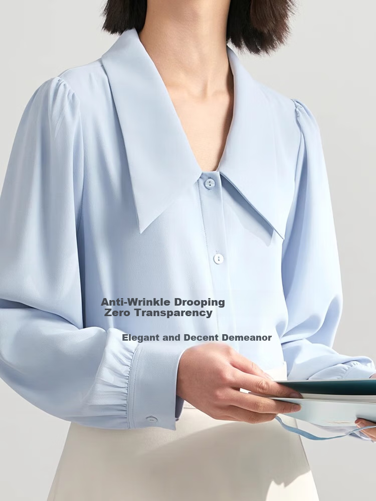 Bodexiaojie White V-Neck Blouse for Women, Office Wear, Inner Layer Top, Professional Attire, Interview Formal Shirt 7