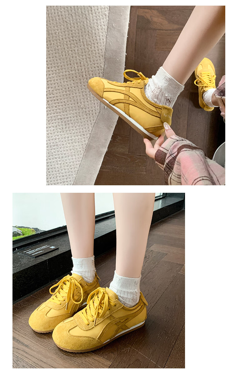 La Chapelle Women's Shoes, Versatile Soft-Soled Casual Shoes, Low-Top Simple Shoes for Women - XZX2213, Yellow, Size 36 7