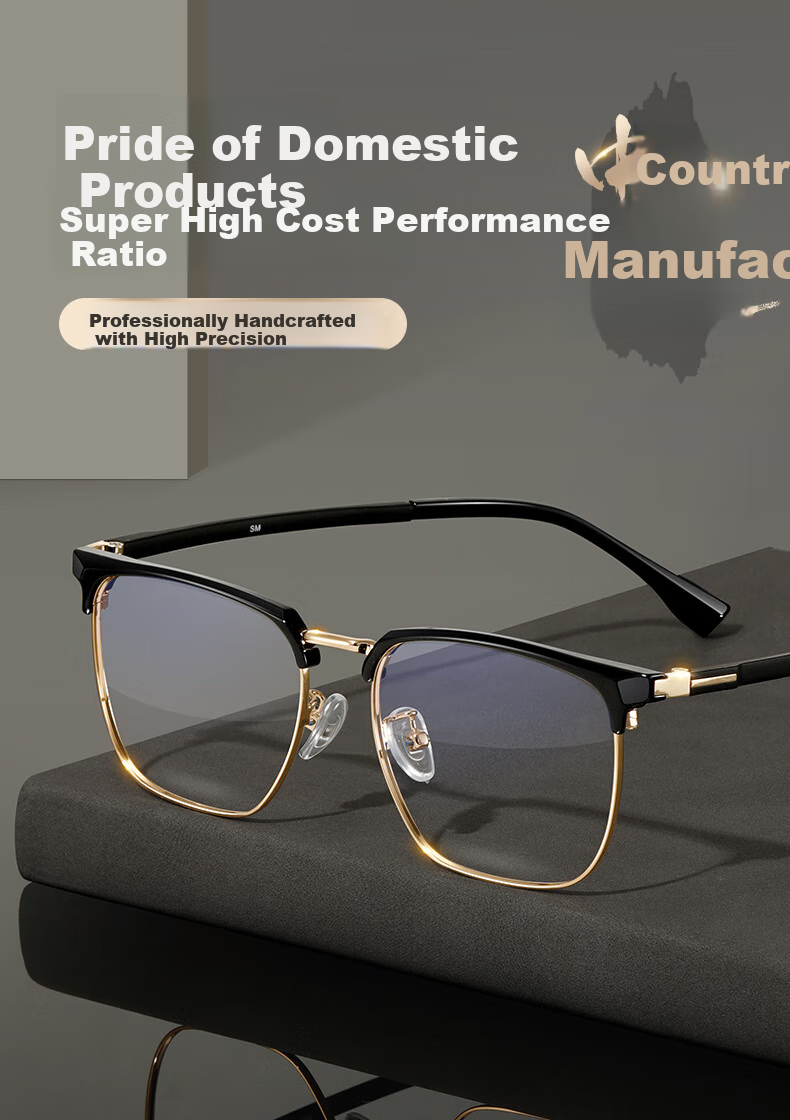 GOGOSOON Reading Glasses for Men, Middle-Aged And Elderly Brand Official Authentic High-Definition Anti-Blue Light Presbyopic Ultra-Light Reading Glasses for Me 1