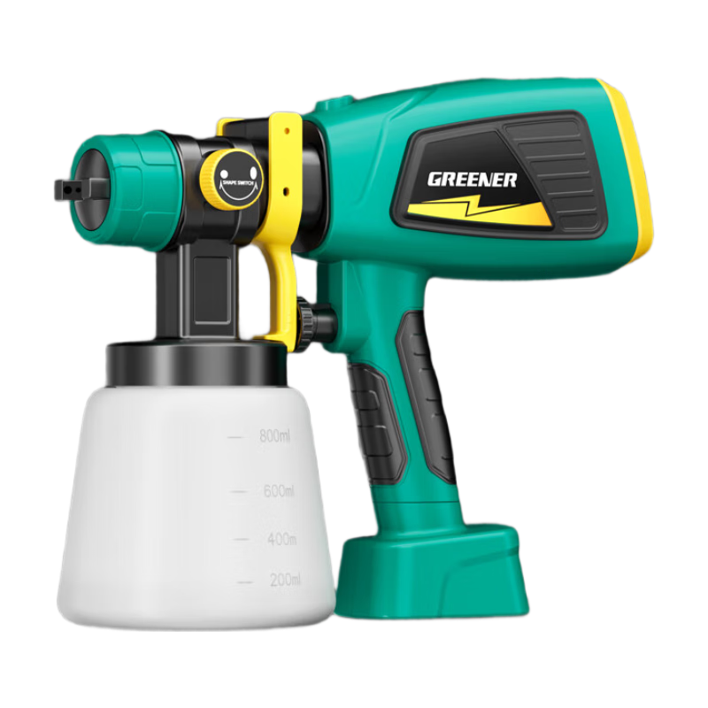 Green Forest Electric Paint Sprayer Latex Paint Machine Oil Paint Integrated Spray Gun [Plastic Cup + Aluminum Cup + 5 Copper Nozzles]