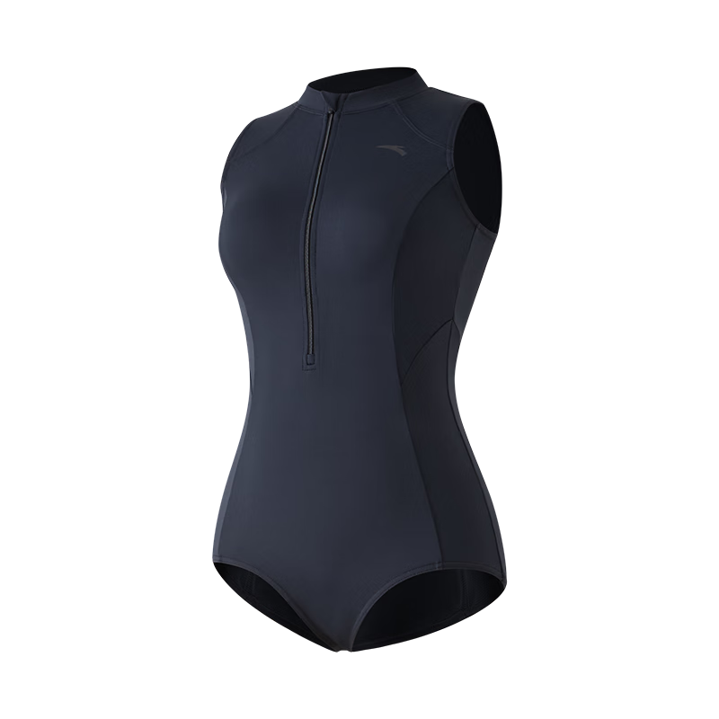 ANTA Slim Waist Women's Swimsuit, Adult One-Piece Triangle Casual Racing Swimwear, Figure-Flattering, Tummy-Covering, Quick-Drying Swimwear, Size M
