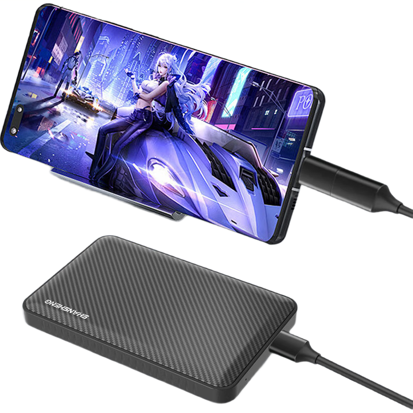 Shansheng 320GB Portable Hard Drive, USB3.0 High-Speed Hard Drive, 2.5-Inch P1 External Hard Drive, Portable Storage for Data, Photos, Business Office Use, Dual-Use for Mobile Phones And Computers