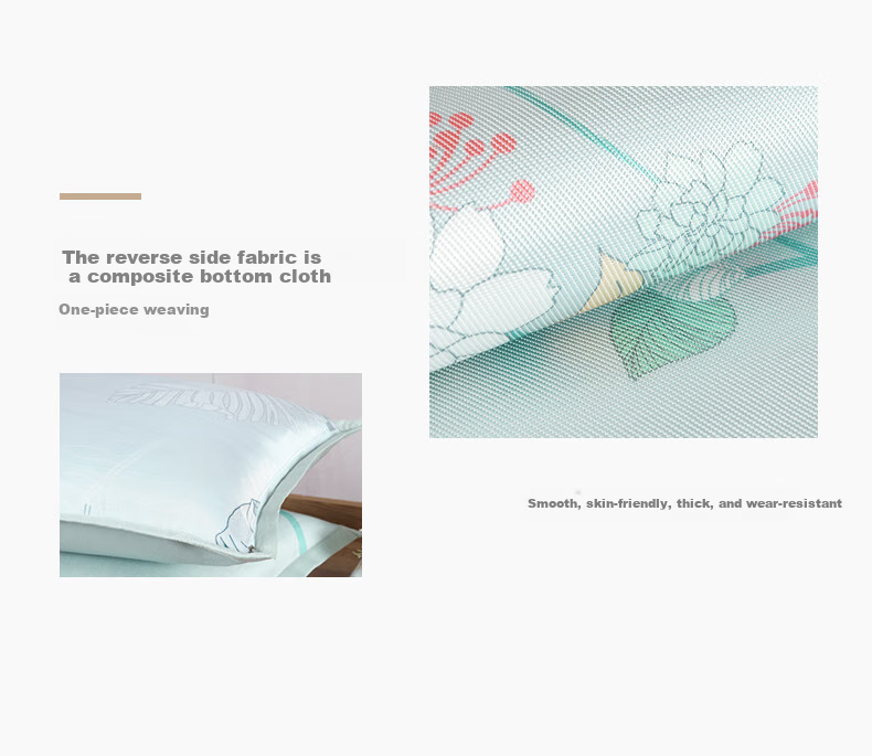 Hengyuanxiang Ice Silk Rattan Pillowcase, Summer Cooling Mat Pillowcase, Double Pillow Cover, Set of Two 9