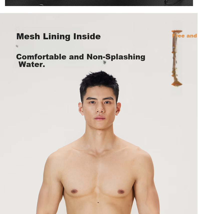 Li-Ning Beach Shorts, Men's Quick-Dry Swim Trunks, Suitable for Water Activities, Loose-Fitting, Minimalist Design, Hot Spring Swimwear, 0301 Black, Size L 8