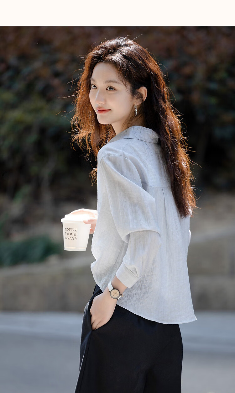 Demana [Light Breath Lyocell] Spring Autumn Smart Style Wind Lapel Long Sleeve Shirt Elegant Airy Blouse Women's Top 16
