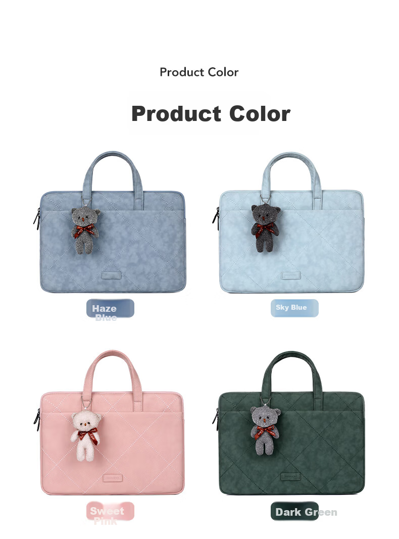 BRINCH Laptop Bag for Women, 13.3-Inch Business Commute Simple Style Suitable for Apple Huawei Notebooks 6