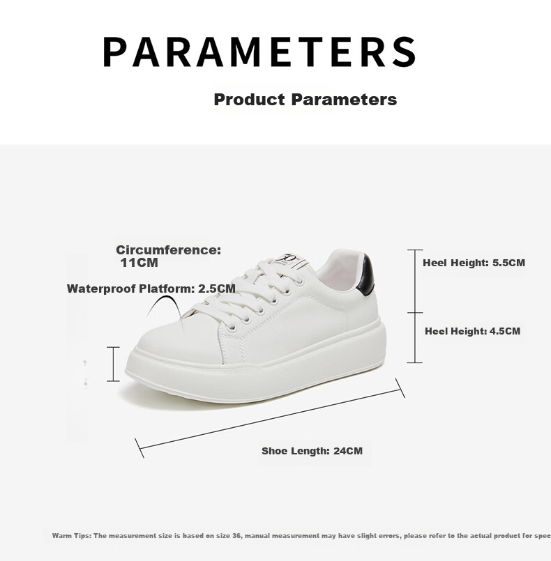 St&Sat Women's Classic Versatile Height-Increasing Thick-Soled Lightweight Soft-Bottom Casual Sneakers SS33112497 White 38 2