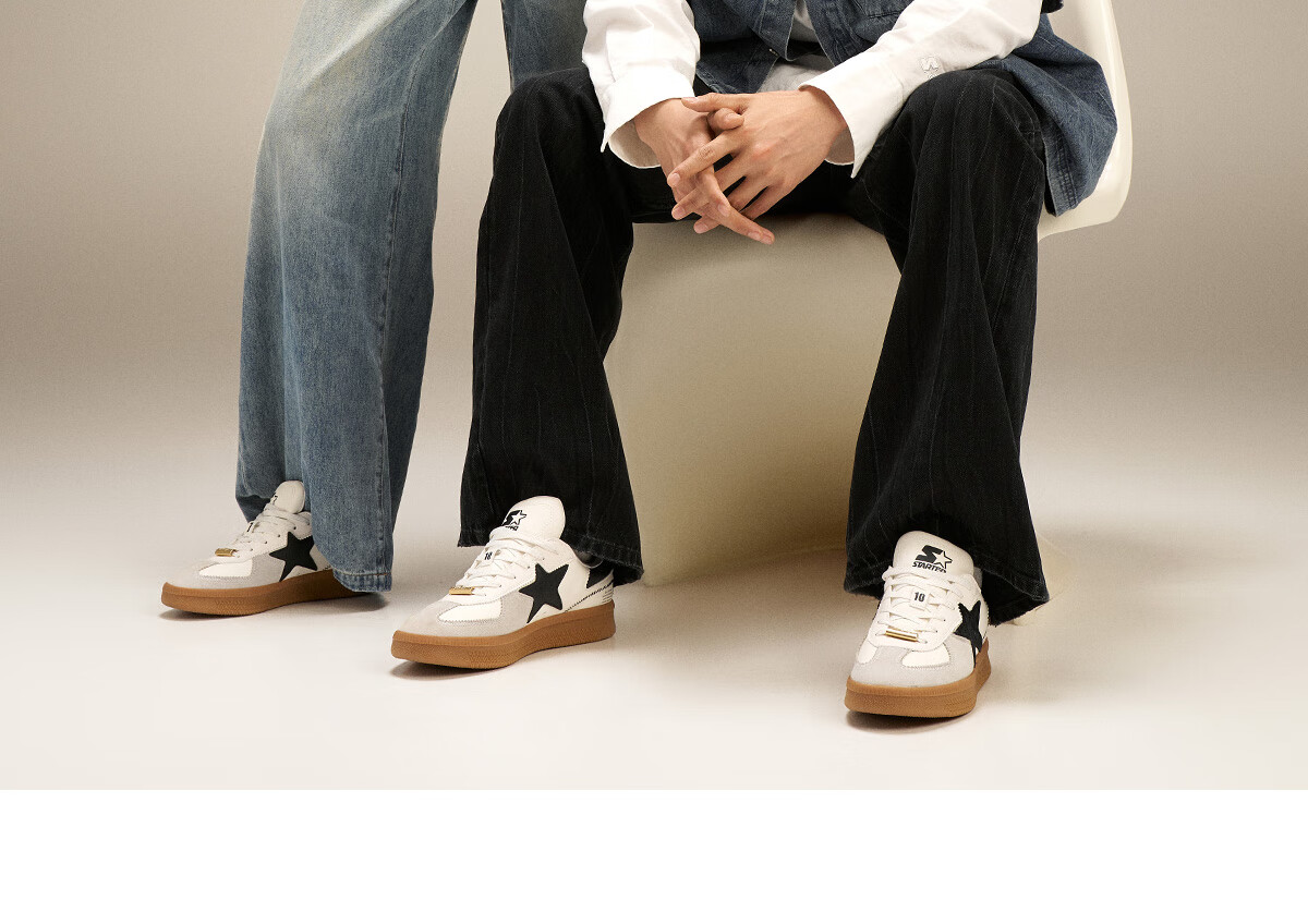 STARTER [Celebrity Style] 2025 Heavyweight New Product T-Toe Suede Casual Unisex Dexun Shoes, White, Size 36 13