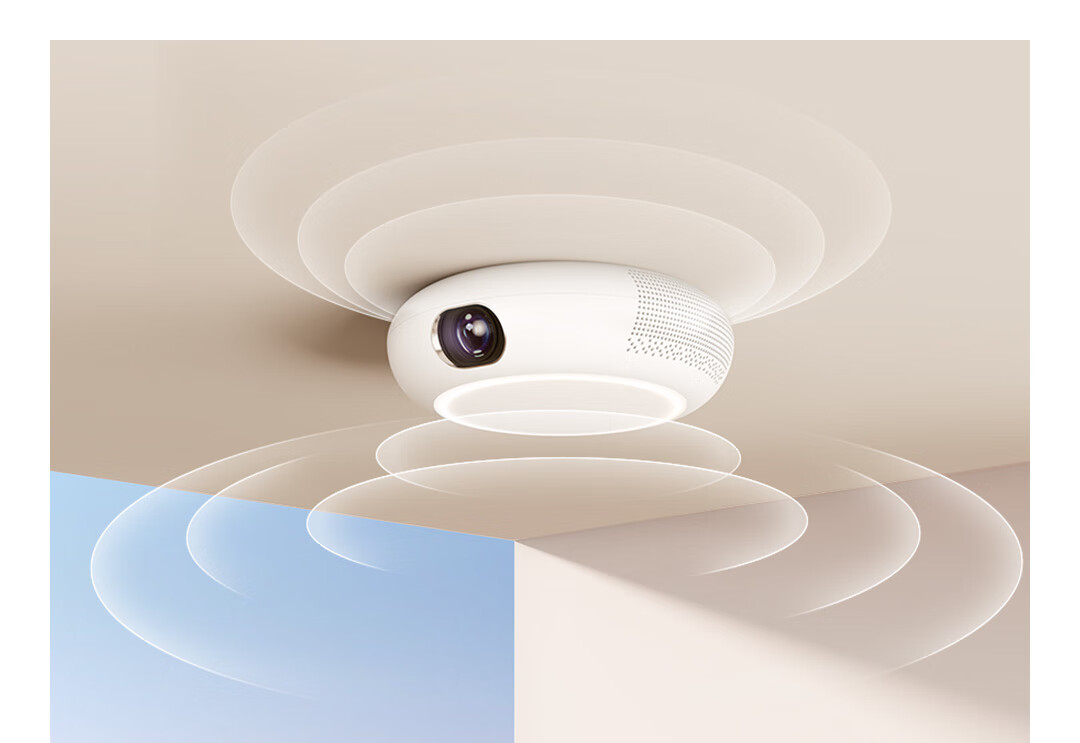 Dalunaladingshendeng New S30E Ceiling Projector [Limited Time Subsidy] Home Projector with Light And Speaker 3-In Multifunctional Short Throw Bedroom Projection High-Definition Atmosphere Ceiling Lamp 5