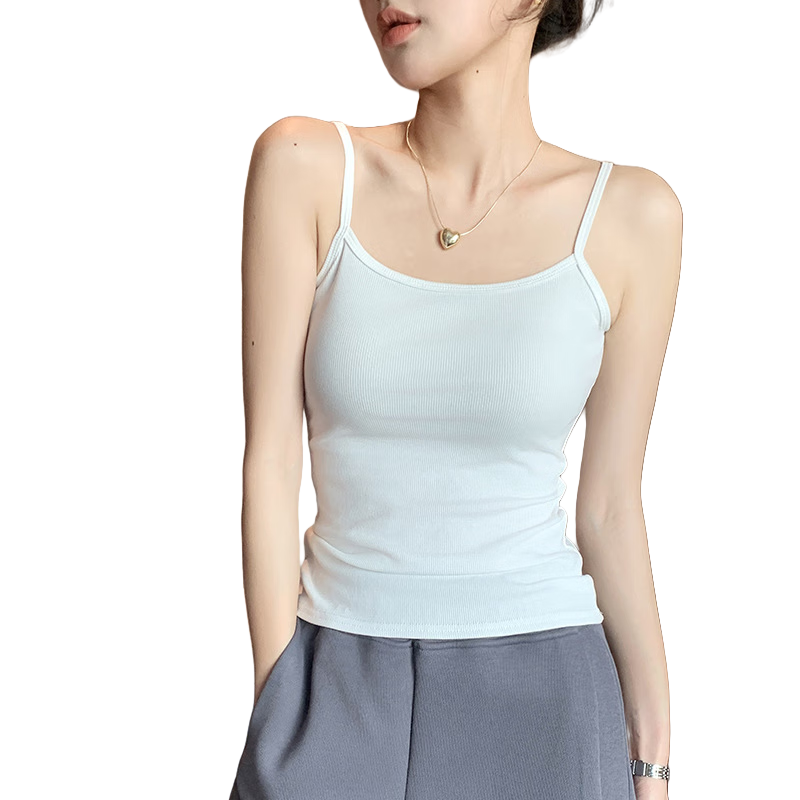 Langsha Women's Slim Fit Small Strap Vest Summer 2026 New Sleeveless Backless Outerwear Base Shirt