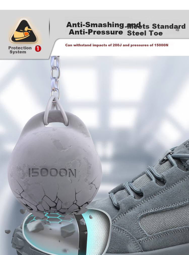 Dinggu Safety Shoes for Men, All-Season Construction Site Anti-Odor Electrician Insulated Anti-Smashing Anti-Puncture Steel Toe F506huibu39 5