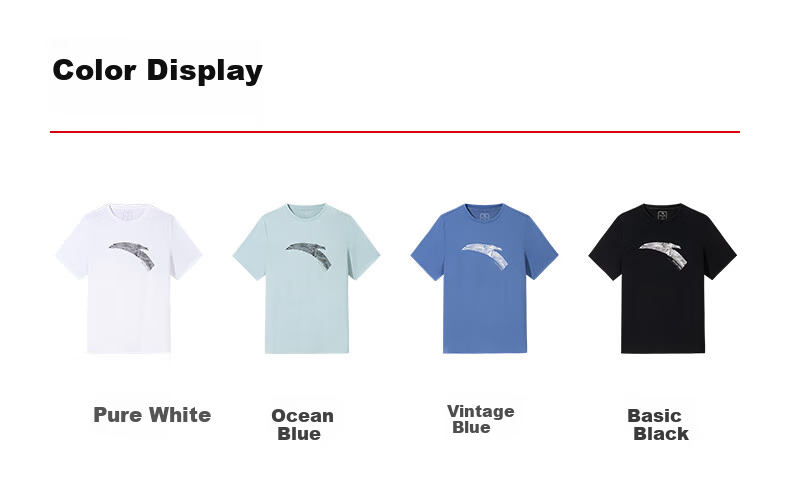 ANTA Quick-Dry T-Shirt, Men's Short-Sleeve T-Shirt for Summer, LOGO Printed Sports Undershirt, Loose-Fitting Moisture-Wicking Breathable Casual Top for Me 9
