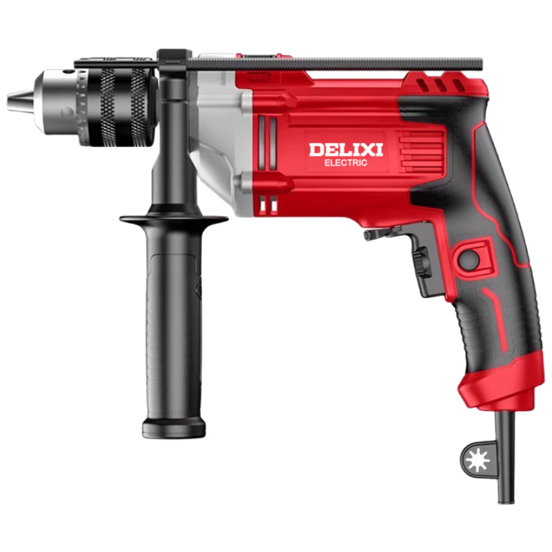 DELIXI Household 220V Impact Drill Small Multifunction Lightweight Impact Hammer Cordless Electric Power Drill