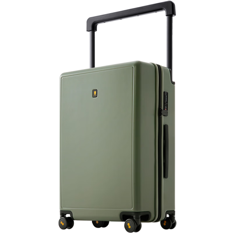 LEVEL8 Luggage Suitcase with Password Lock And Trolley for Men And Women, 24-Inch Wide Travel Series with Spinner Wheels PC Case, Gree