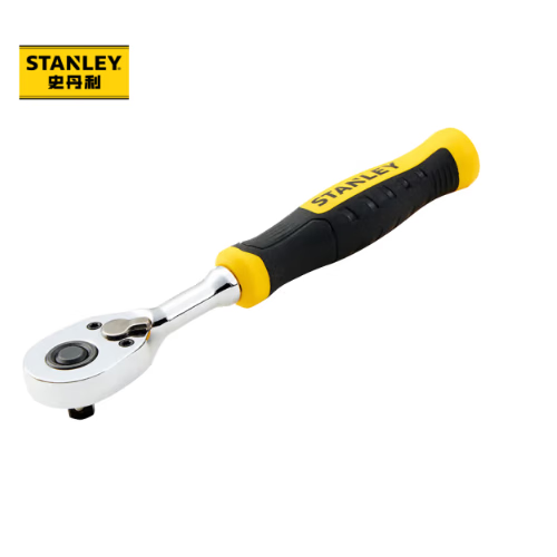 STANLEY Household Mini Double-Ended Ratchet Wrench, Thin Double-Colored Handle Ratchet Wrench, 1/4", STMT17990-23