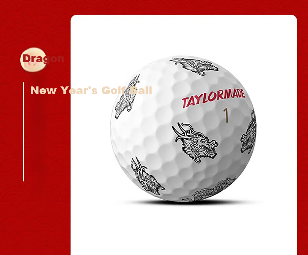Taylormade Golf Balls, 2024 Model TP5x Pix Five-Layer Balls, Year of The Dragon Limited Edition Gift Competition Balls, 12 Pieces 4