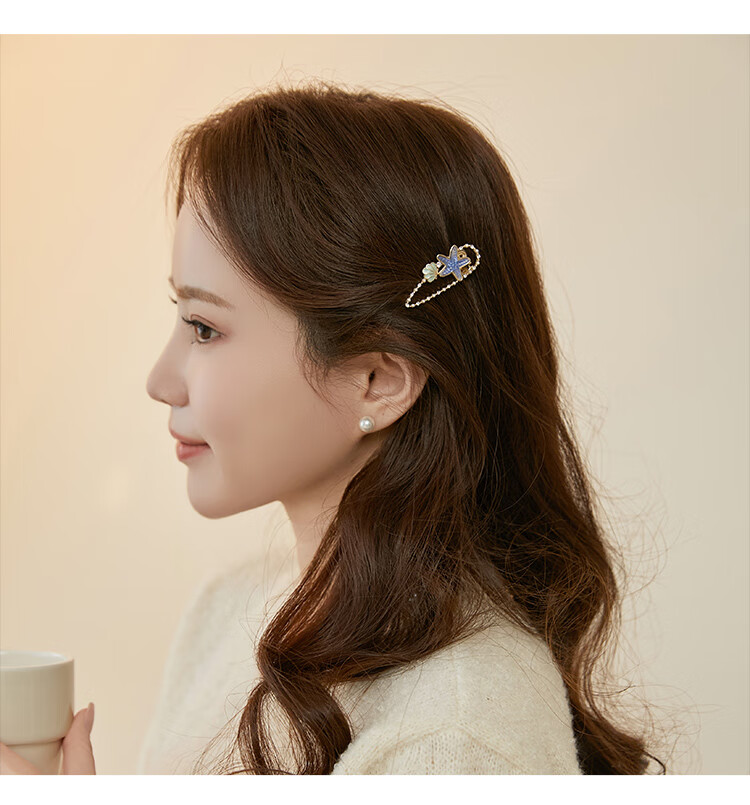 CHIMERA Starfish Shell Edge Side Bang Hair Clip Duckbill Clip Hairpin 6.1 Children's Day Gift 4