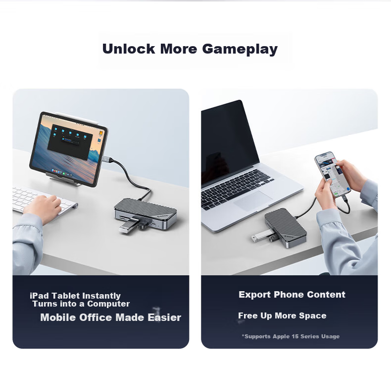ORICO Hard Drive Enclosure, M.2 SSD Enclosure, Type-C to HDMI/DP Converter, Desktop Screen Expansion, Compatible with MacBook And Laptops, M2P11 11