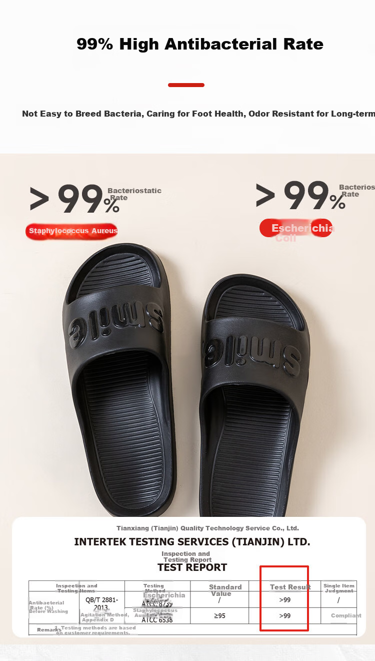 Jiayi Slippers Unisex Thick Sole Soft Elastic Outdoor Bathroom Sandals Night Black Size 42-43 JY2521 7