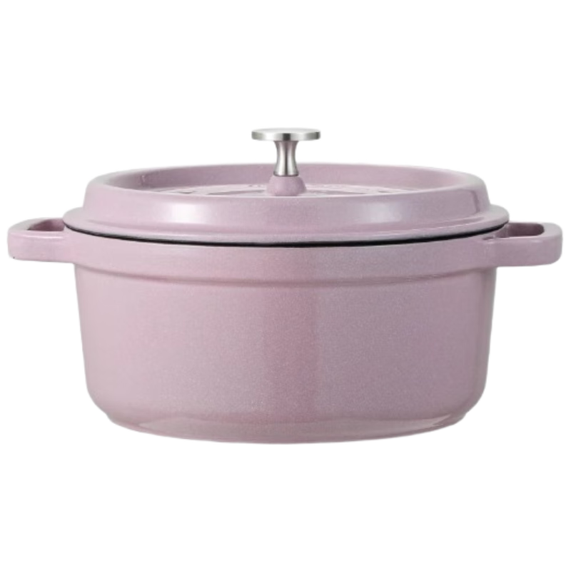 CaROTE Enamel Cast Iron Pot 26cm Non-Stick Stew Pot Casserole Soup Pot Induction Cooker Compatible