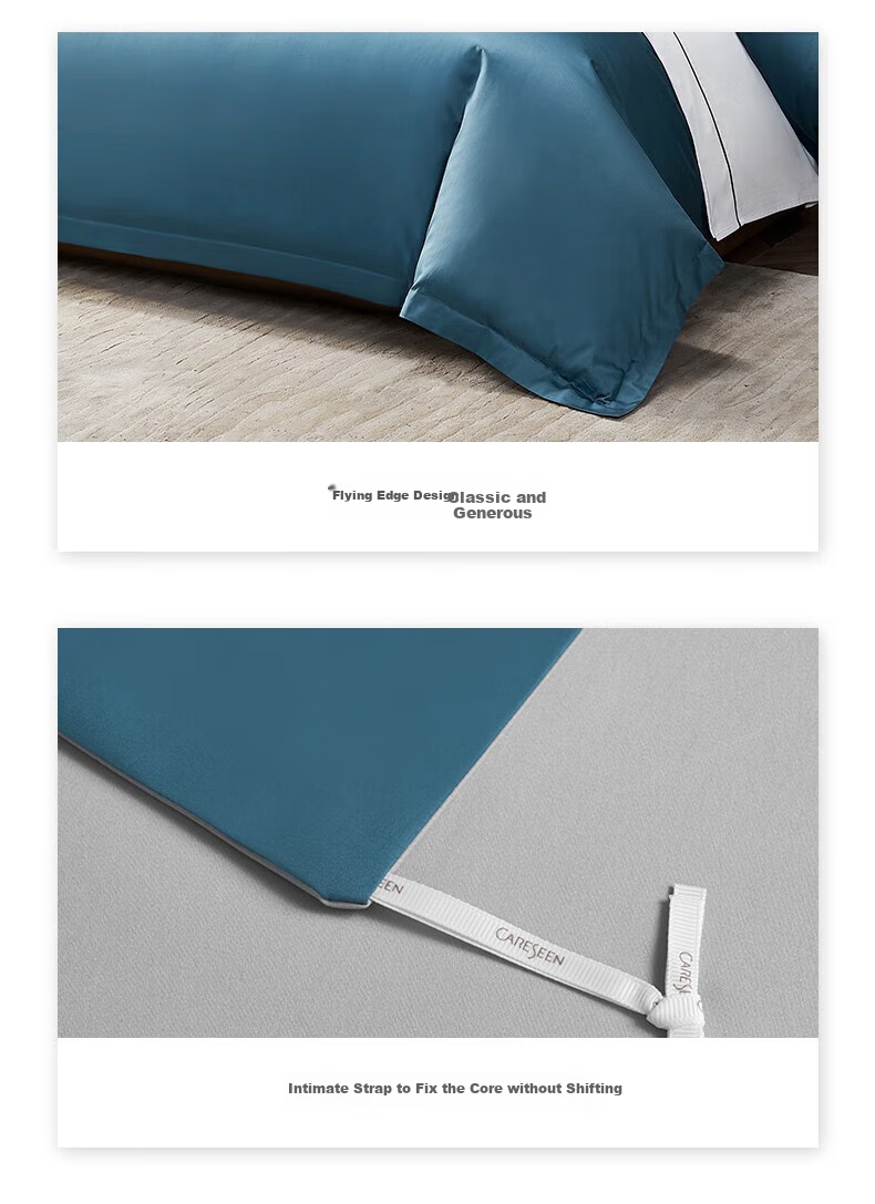 Canasin Hotel Bedding, 100-Thread Count Pure Cotton Four-Piece Set, Xinjiang Long-Staple Cotton Bed Sheet And Duvet Cover, Bedding for 1.5m Bed 11