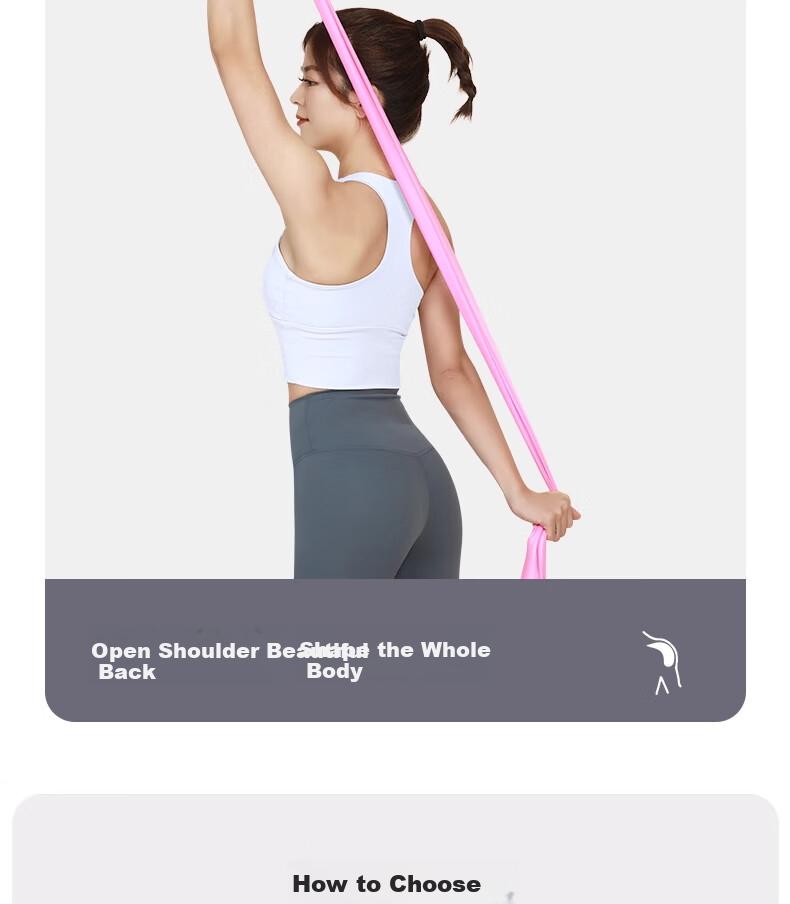 Lexi Fitness Resistance Band for Women, Yoga Strength Training Stretching Shoulder Opening Pull Rope Back Exercise Band, Mint Green 10 Lbs 14