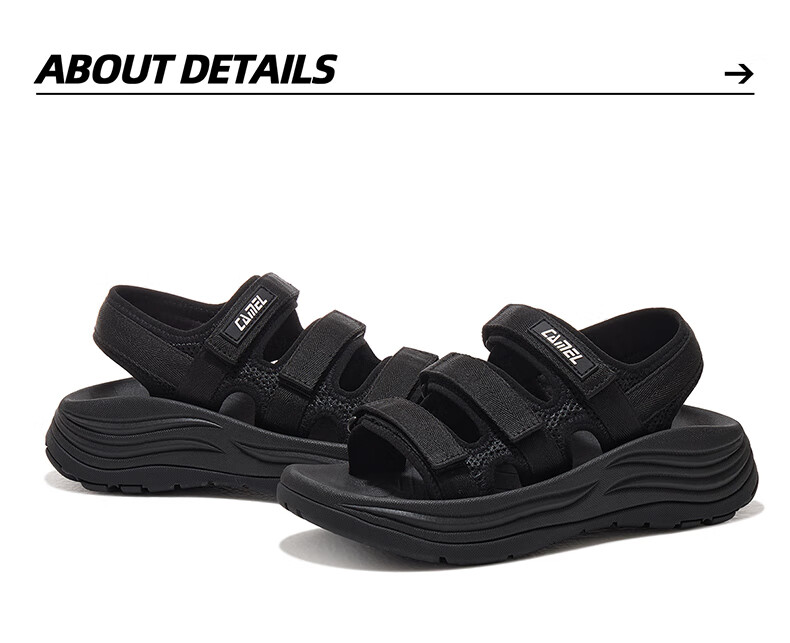 CAMEL Wave Sports Sandals for Women, Breathable Thick-Soled Velcro Beach Shoes X25B16L2039 Milk White/Purple 36 14