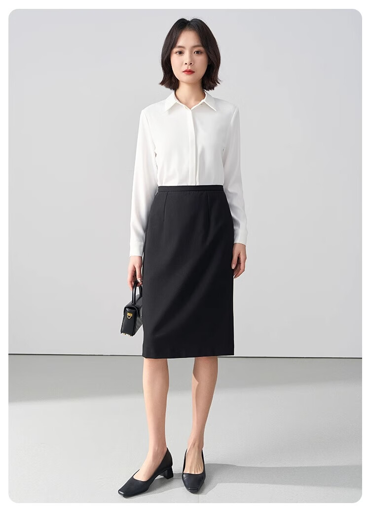 Bodexiaojie Black Interview Skirt, Women's Short Skirt, Professional Pencil Skirt, Formal Bodycon Skirt, Suit Skirt 26