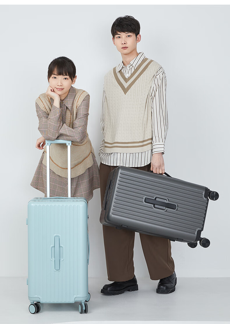 KALA·Y Luggage, 28-Inch Large Capacity Cube Suitcase, Trolley Case for Men And Women, Travel Suitcase for College Students, Dormitory Lockable Suitcase 19