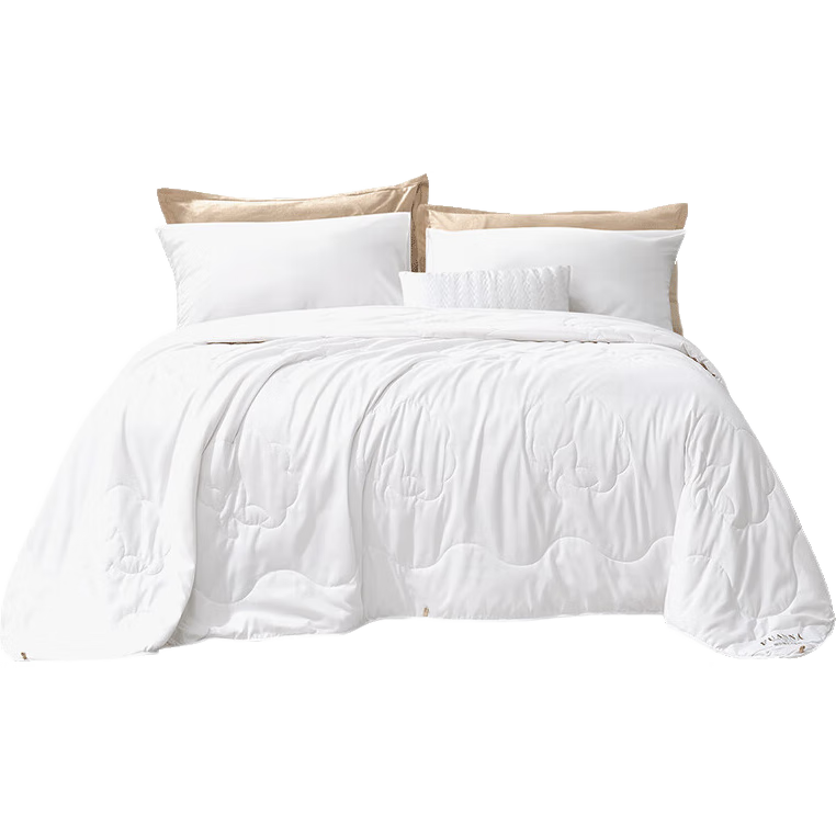 FUANNA Cotton Quilt, 100% Xinjiang Cotton Filling, Double-Size Summer Cool Quilt, Air Conditioning Comforter, 3 Jin (1.5 Kg), 203×229cm