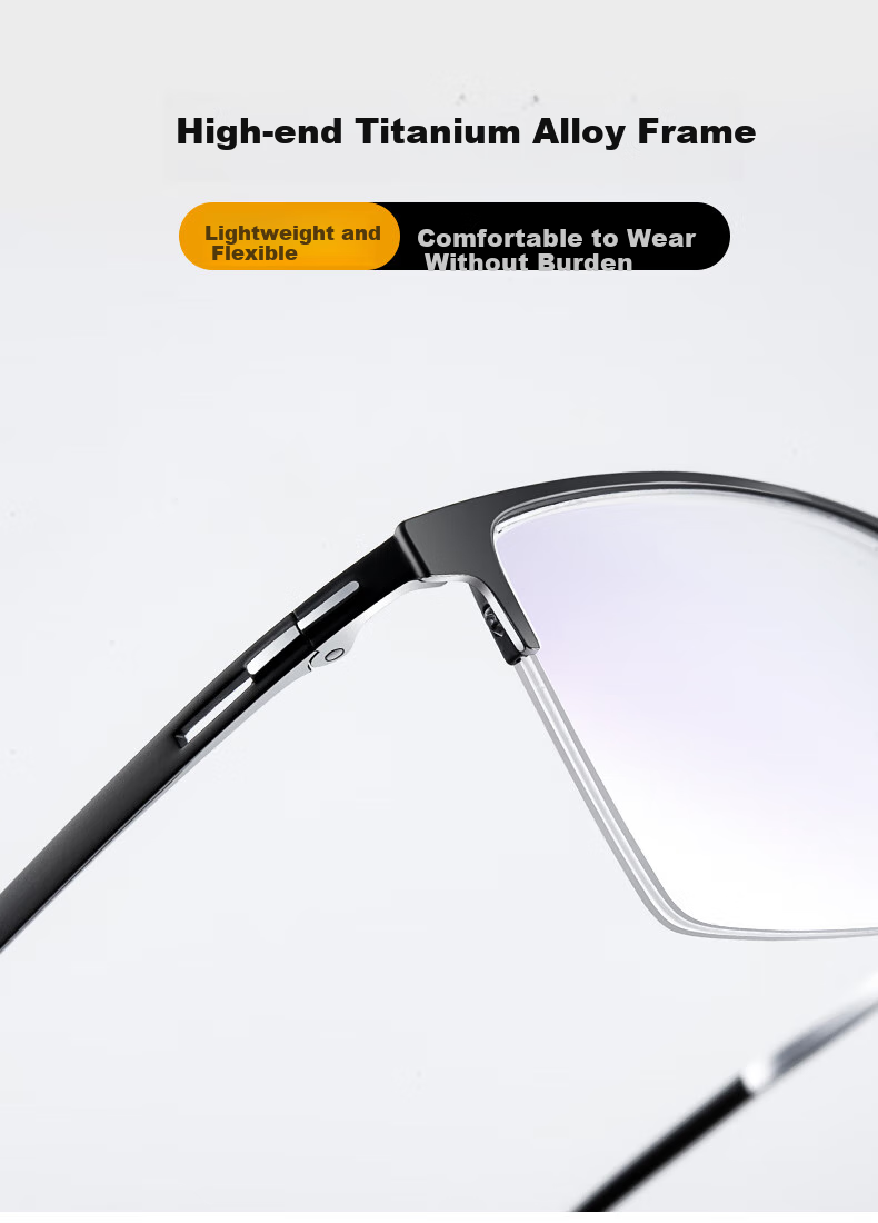 Yupintang Reading Glasses for Men And Women, Japanese Imported Smart Zoom Anti-Blue Light Glasses, Ultra-Light Titanium Metal Business Self-Operated Mid-Autumn Festival 9