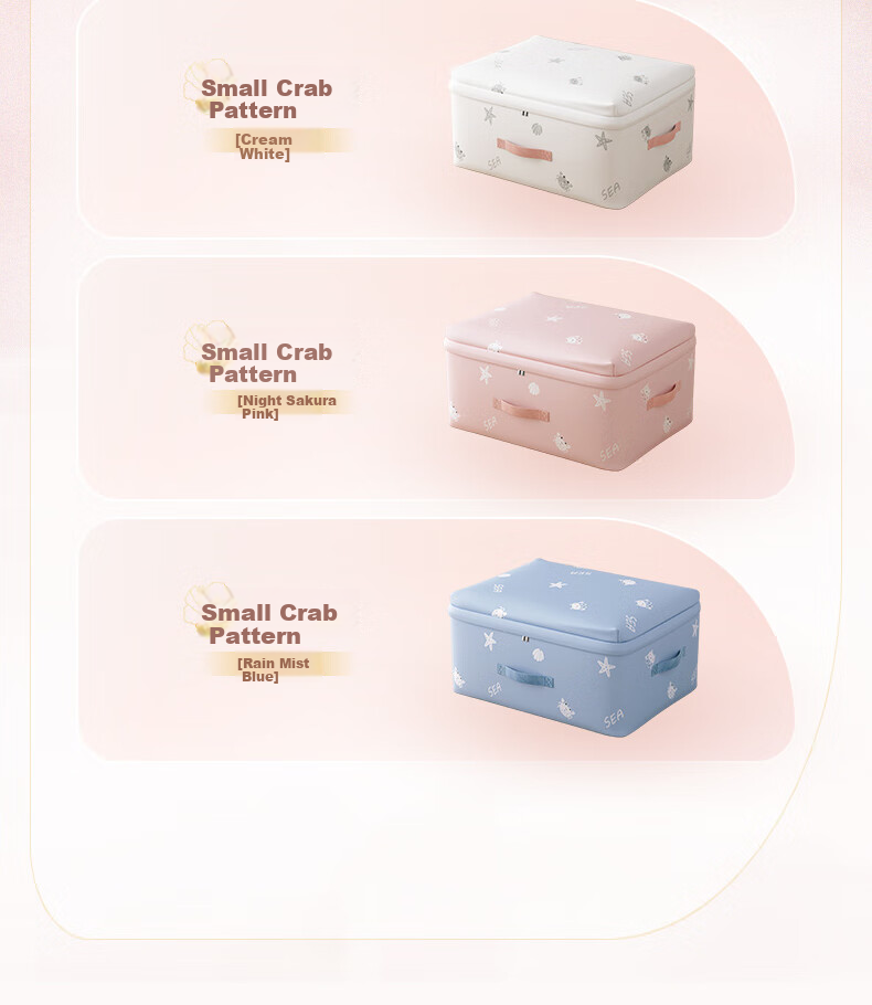 Baicaoyuan Quilt Storage Bag, Clothes Organizer Bag, Moving Packing Cotton Quilt Bag, Clothing Dust Cover, Night Cherry Pink, L 9