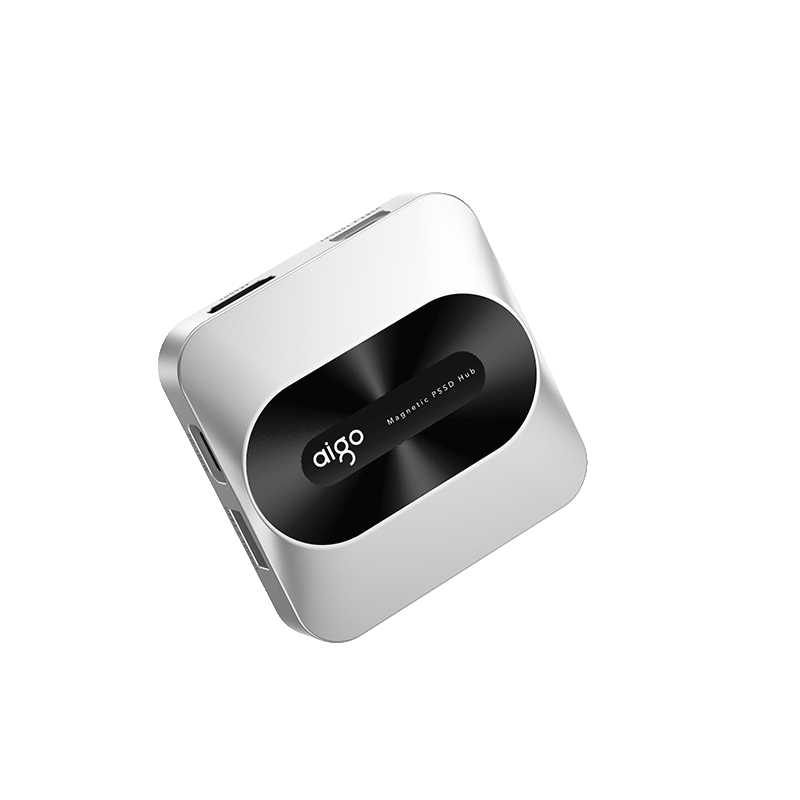 Aigo 1TB Portable Solid State Drive (PSSD), H1 Magnetic Expansion Dock, USB Powered, Read Speed 1000MB/s, Supports Ai Local Deployment, Direct Connection to Phones And Computers